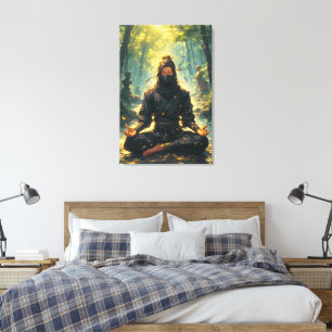 Toile Zen du Guerrier de l'Ombre