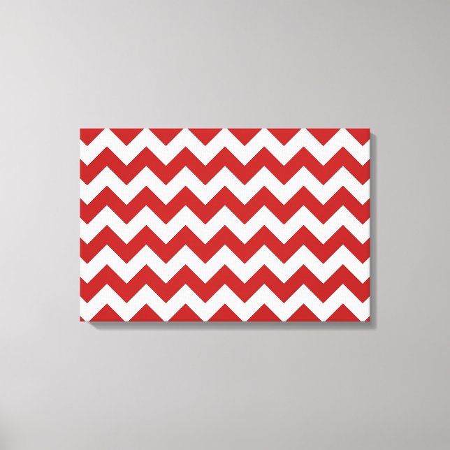 Toile Zigzag rouge et blanc (Recto)