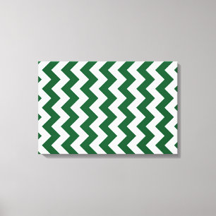 Toile Zigzag vert et blanc