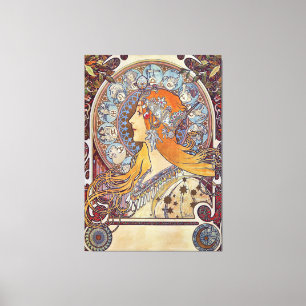 Toile Zodiac par Alphonse Mucha