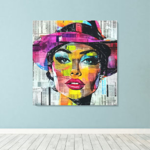 Toile Zone d'art pop urbain Imprimer