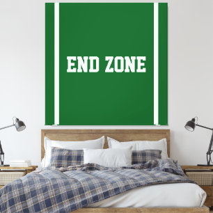 Toile ZONE DE BOUT Texte Blanc Bordures Rayées Sur Fond