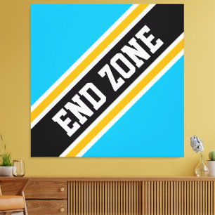 Toile ZONE DE FIN amusant Ciel bleu bleu noir rayures de