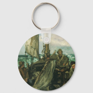 Toilers of the Sea by Edouard Manet, Vintage Art Keychain