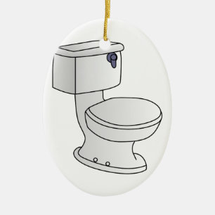 Toilet Ceramic Ornament