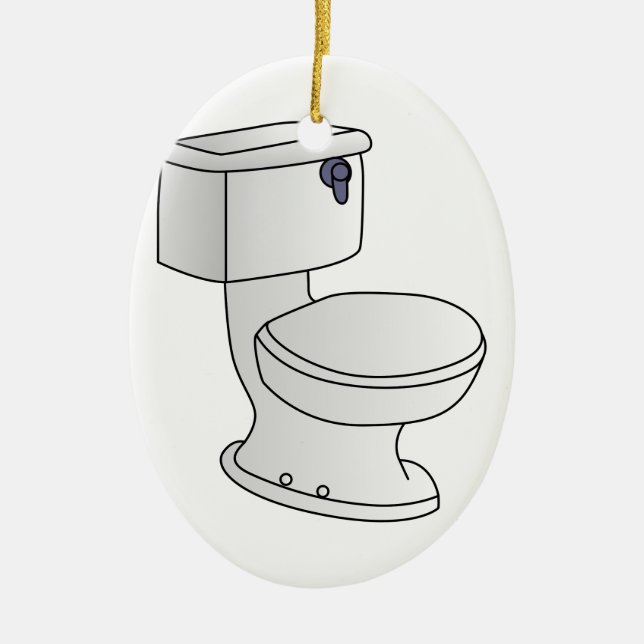 Toilet Ceramic Ornament (Front)