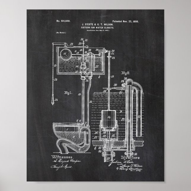 Toilet Cistern Patent Poster (Front)