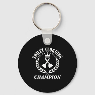 Toilet Clogging Chamon Funny Sarcastic  Keychain