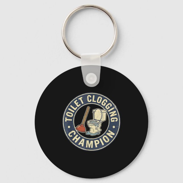 Toilet Clogging Chamon  Keychain (Front)