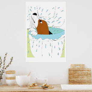 toilet dog poster