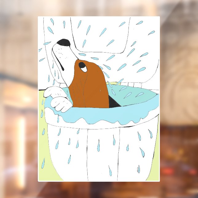 toilet dog  window cling (Sheet 2)