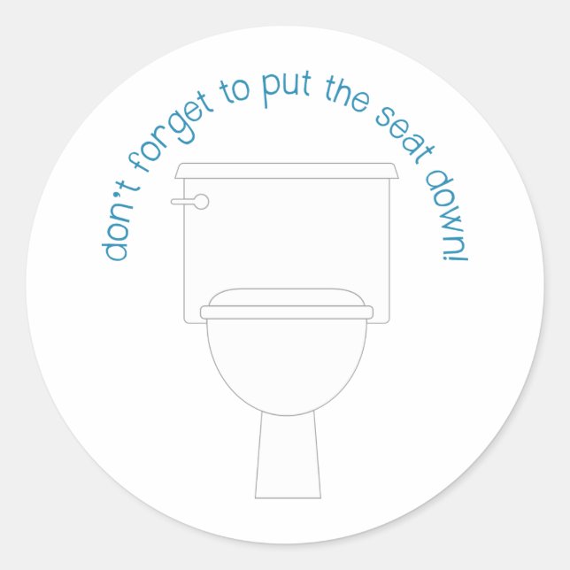 Toilet Etiquette Classic Round Sticker (Front)