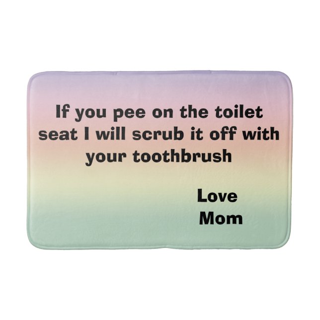 Toilet Humour  Bath Mat (Front)