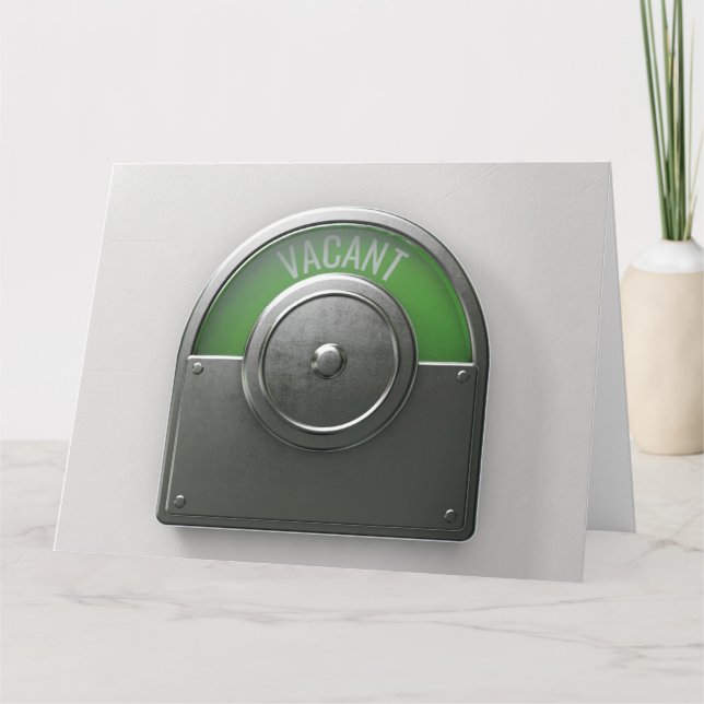 Toilet Indicator Vacant Card (Front)