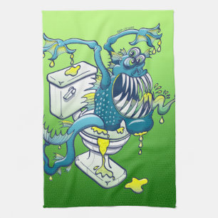 Toilet Monster Kitchen Towel