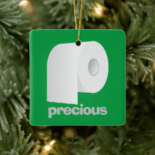 Toilet Paper Ceramic Ornament