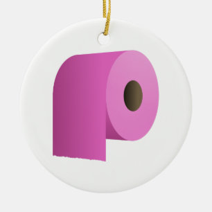 Toilet Paper Ceramic Ornament