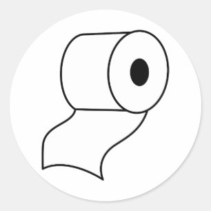 Toilet Paper Classic Round Sticker