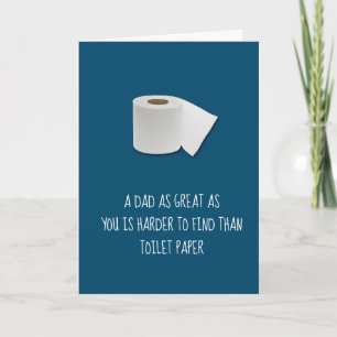 Toilet Paper Funny Father's Day 2020 Card For Dad