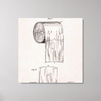 Toilet Paper Patent No. 465,588 by S. Wheeler 1891 Canvas Print
