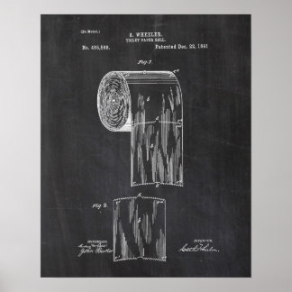 Toilet Paper Patent Poster