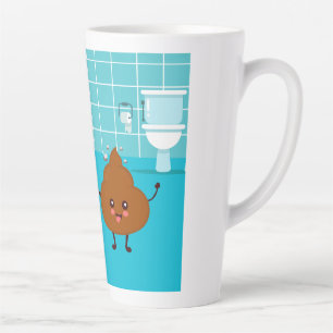 Toilet Paper & Poop Buddies – Cute Cartoon Friends Latte Mug