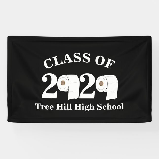 toilet paper roll class of 2020 funny graduation banner (Horizontal)