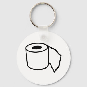 Toilet paper roll keychain