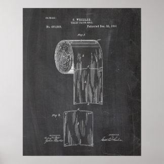 Toilet Paper Roll Patent Poster