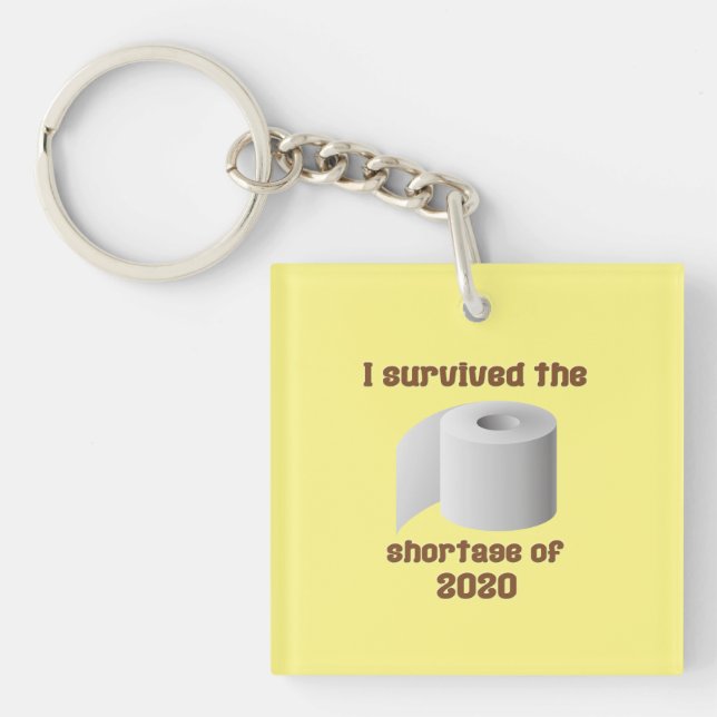 Toilet Paper Shortage Keychain (Front)