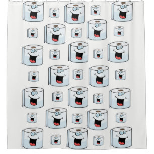 Toilet paper white childrens showercurtain