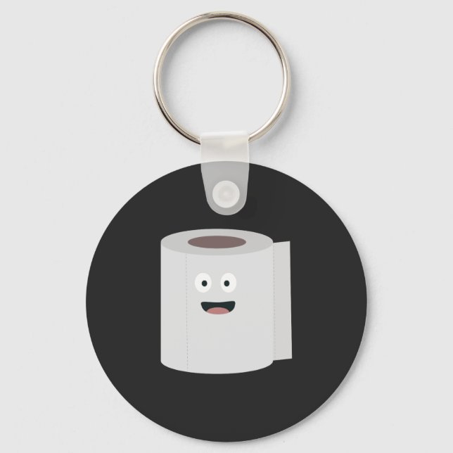 Toilet paper with face keychain (Front)