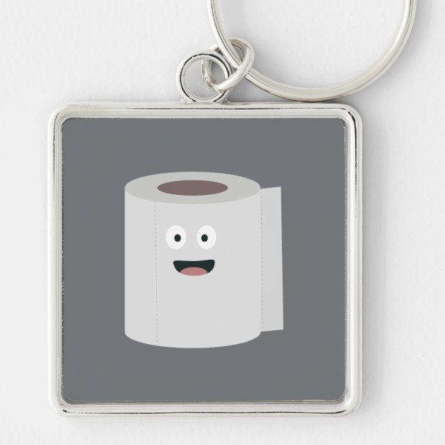 Toilet paper with face keychain (Front)