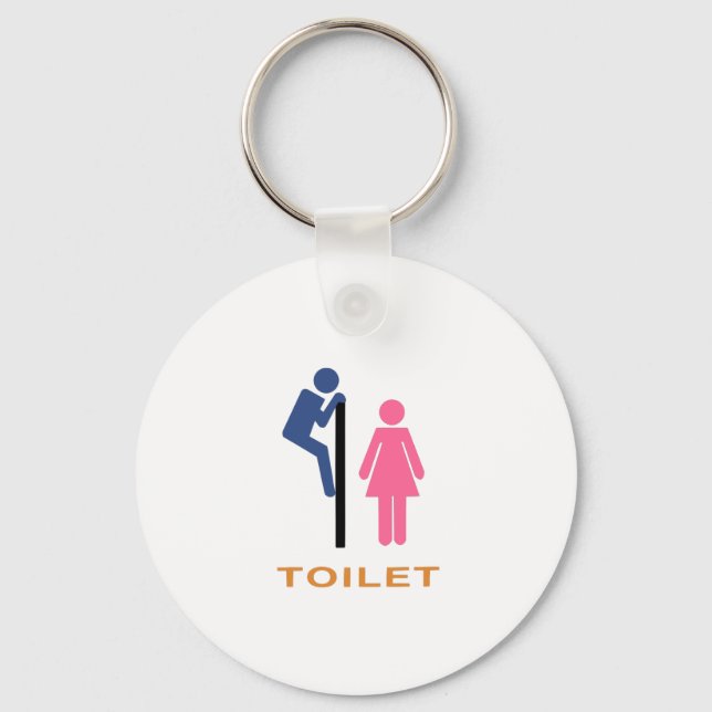 Toilet Peaking Keychain (Front)