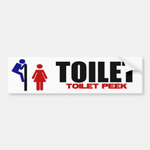 Toilet Peek Bumper Sticker