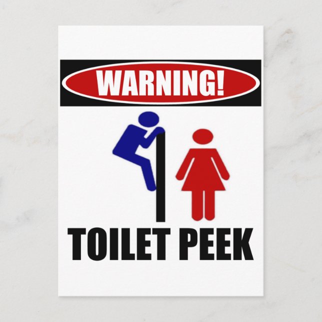 Toilet Peek Postcard (Front)