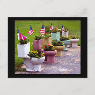 Toilet Planters Postcard