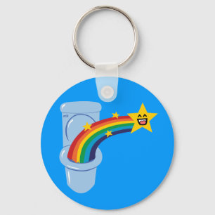 Toilet Rainbow Keychain