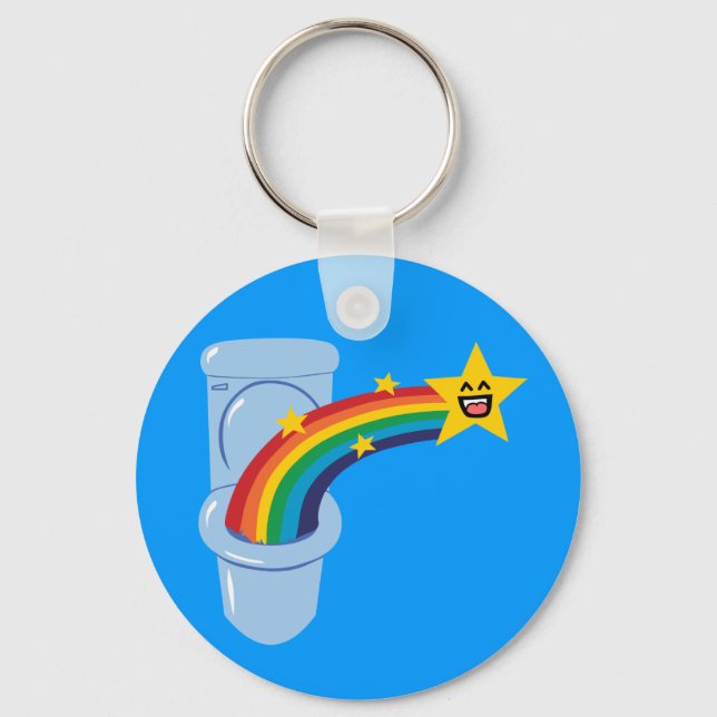 Toilet Rainbow Keychain (Front)