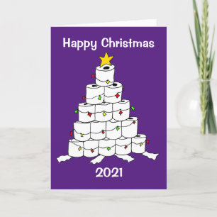 Toilet Roll Xmas Tree Holiday Card