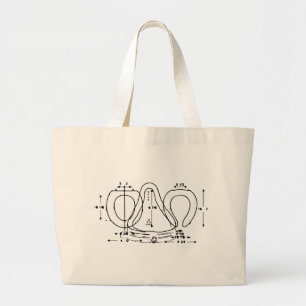 toilet seat large tote bag