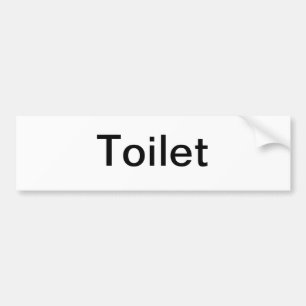 Toilet Sign Bumper Sticker