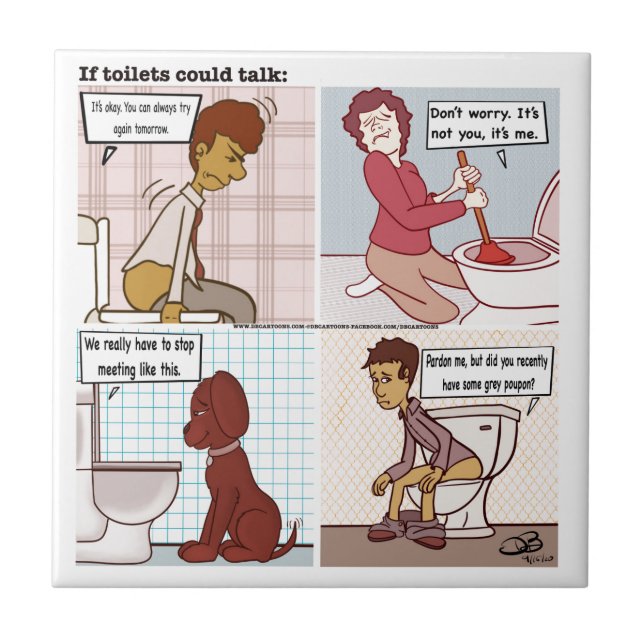 Toilet Talk Ceramic Tile (Front)