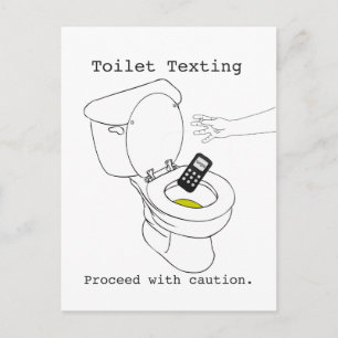 Toilet Texting Postcard