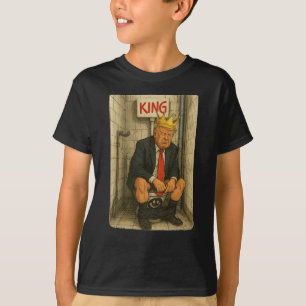 Toilet Throne King – Satirical Trump Artwork  T-Shirt