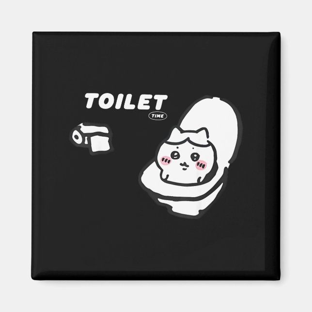 Toilet Time Chikawa Meme Tee  Magnet (Front)