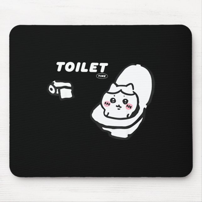 Toilet Time Chikawa Meme Tee  Mouse Pad (Front)