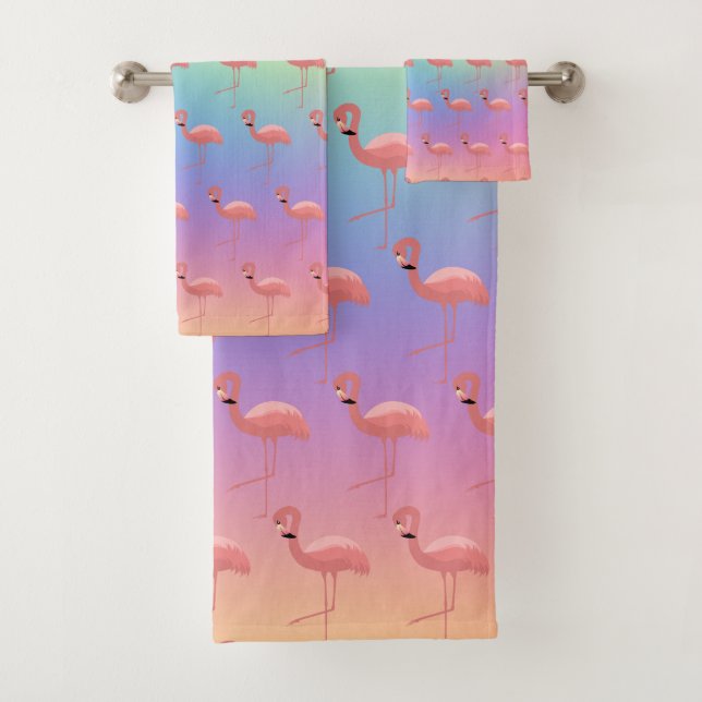 TOILETTE DE SALLE DE BAINS EN MODÈLE FLAMINGO ROSE (En situation)
