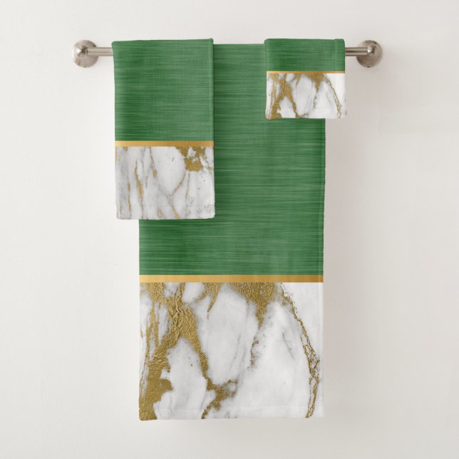 TOILETTE EN MARBRE VERT REGAL GOLD (En situation)