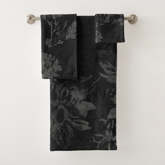 TOILETTE FLORALE EN ARGENT NOIR SUR MESURE (En situation)